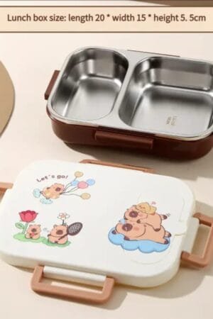 2 partition lunch box